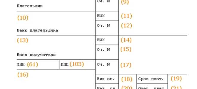Поле 7 в платежном поручении